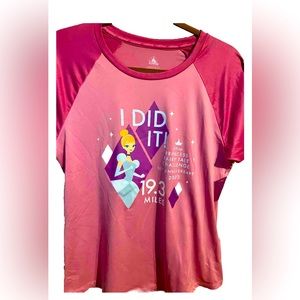 Disney Parks runDisney Cinderella Princess Marathon 19.3 Pink Shirt 2023 WDW New